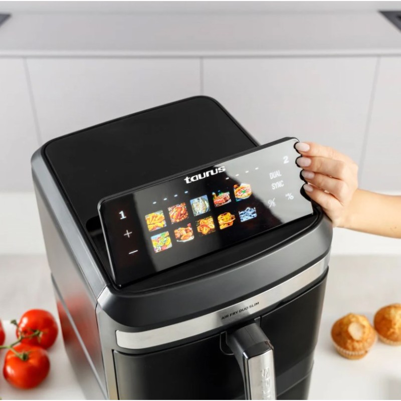 Taurus Air Duo Slim oil-free fryer with two baskets Taurus Air Duo Slim oil-free fryer with two baskets