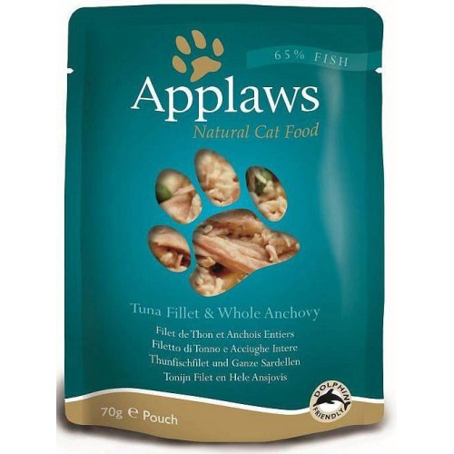APPLAWS Natural Cat Food Tuna and whole anchovy - wet cat food - 70g