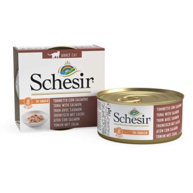 SCHESIR Tuna with salmon in sauce - wet cat food - 70g SCHESIR Tuna with salmon in sauce - wet cat food - 70g