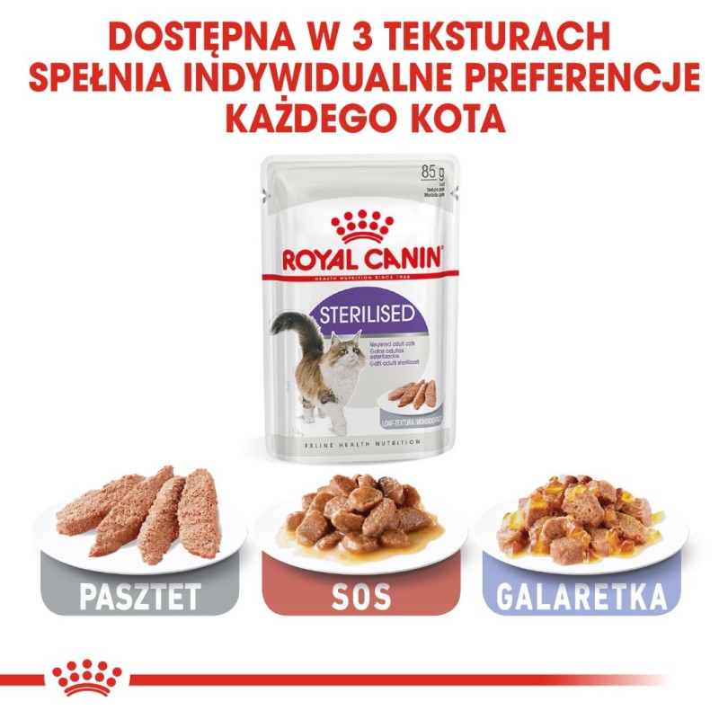 ROYAL CANIN FHN Sterilised in sauce - wet food for adult cats - 12x85g ROYAL CANIN FHN Sterilised in sauce - wet food for adult cats - 12x85g