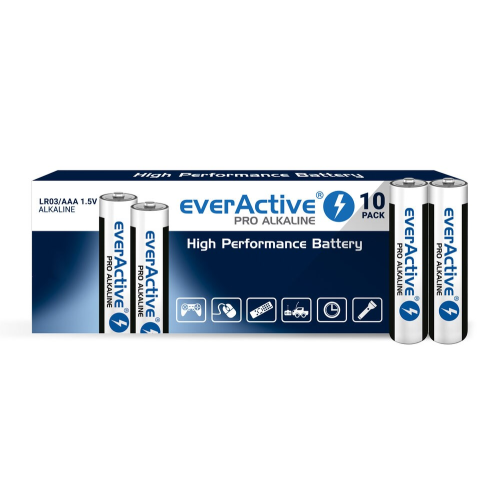 Alkaline batteries everActive Pro Alkaline LR03 AAA - shrink pack - 10 pieces Alkaline batteries everActive Pro Alkaline LR03 AAA - shrink pack - 10 pieces