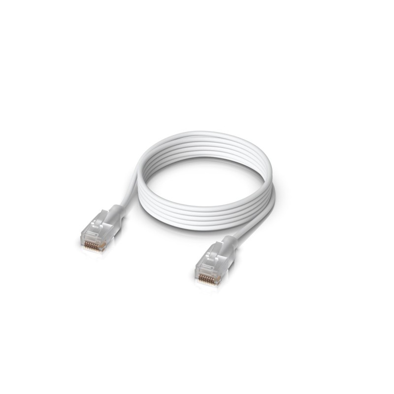 Ubiquiti UACC-Cable-Patch-EL-1M-W networking cable Translucent, White Cat6 Ubiquiti UACC-Cable-Patch-EL-1M-W networking cable Translucent, White Cat6