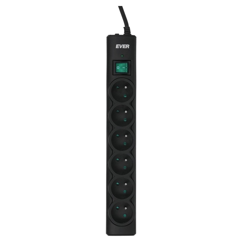 Ever Optima 3m Black 6 AC outlet(s) 250 V Ever Optima 3m Black 6 AC outlet(s) 250 V