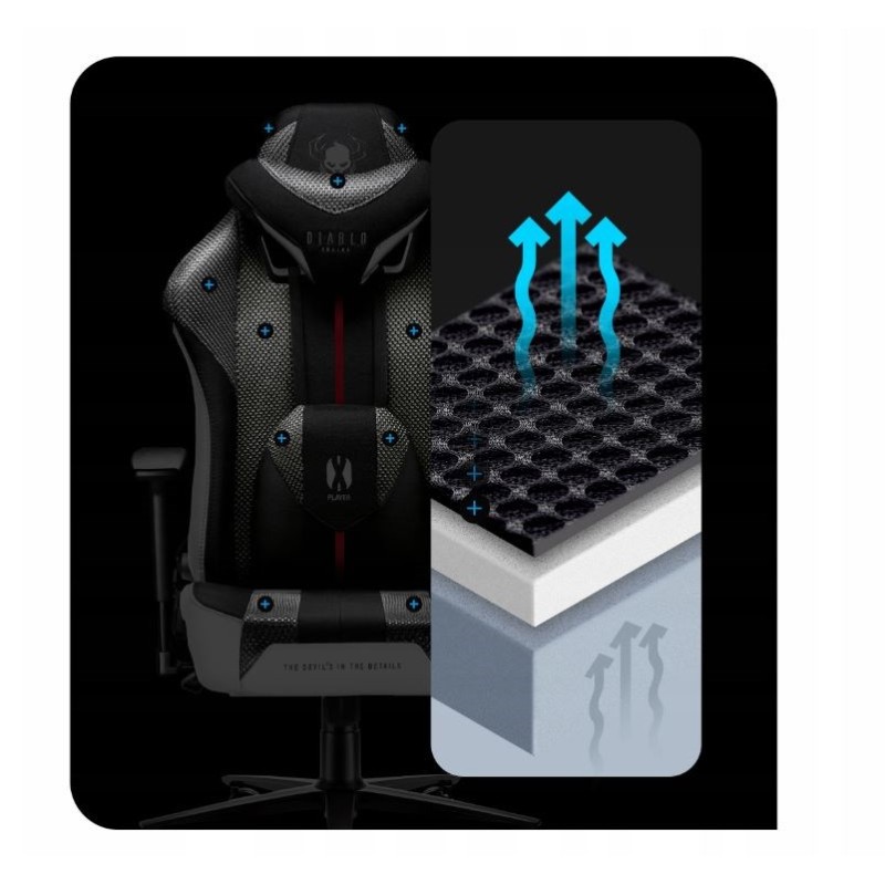 DiabloX-PLAYER 2.0. normal gaming chair white and black DiabloX-PLAYER 2.0. normal gaming chair white and black