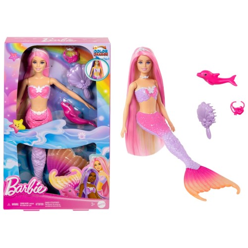 Barbie A Touch of Magic “Malibu” Mermaid Doll with Color Change Feature, Pet Dolphin and Accessories Barbie A Touch of Magic “Malibu” Mermaid Doll with Color Change Feature, Pet Dolphin and Accessories