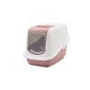 SAVIC Nestor White-Pink - Covered Cat Litter Box - 56x39x38.5 cm - 1 pc SAVIC Nestor White-Pink - Covered Cat Litter Box - 56x39x38.5 cm - 1 pc