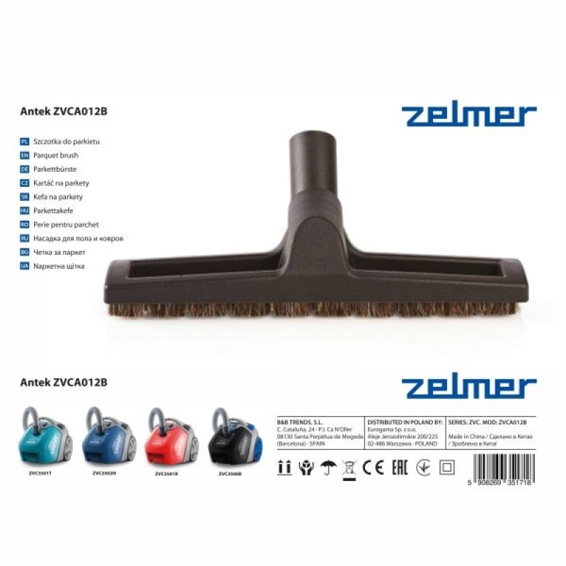 Zelmer ZVCA012B Parquet brush Black Zelmer ZVCA012B Parquet brush Black