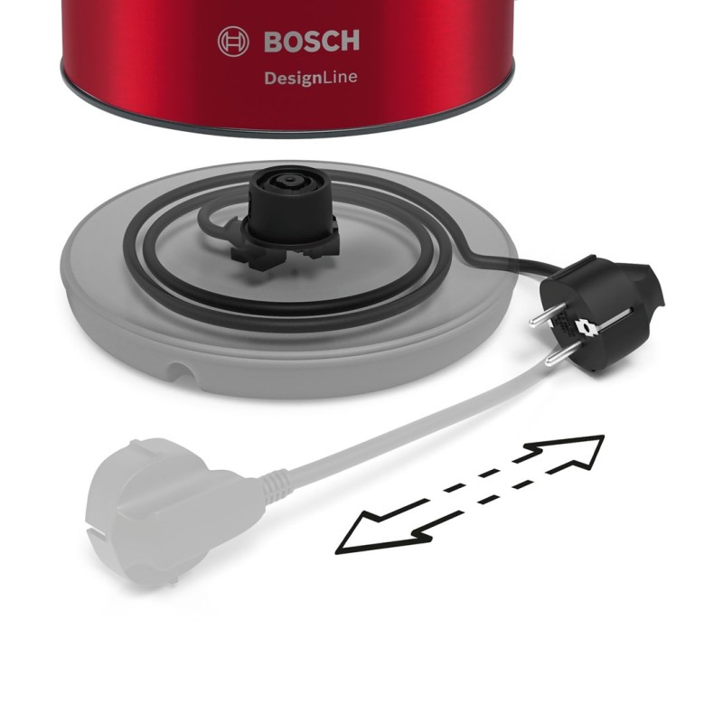 Bosch TWK3P424 electric kettle 1.7 L 2400 W Grey, Red Bosch TWK3P424 electric kettle 1.7 L 2400 W Grey, Red