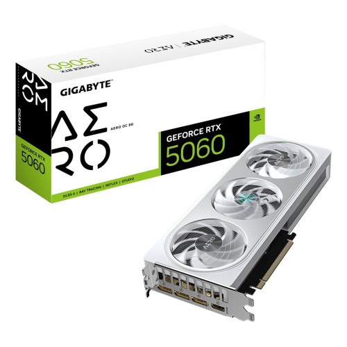 GIGABYTE GeForce RTX 5060 AERO OC 8G Graphics Card - 8GB GDDR7 GIGABYTE GeForce RTX 5060 AERO OC 8G Graphics Card - 8GB GDDR7