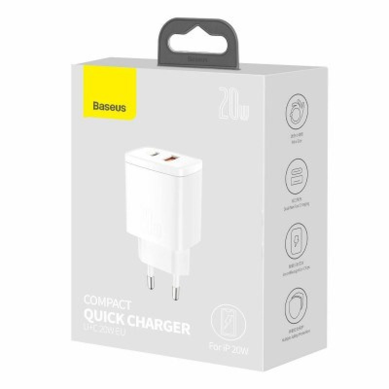Baseus CCXJ-B02 mobile device charger Universal White AC Fast charging Indoor Baseus CCXJ-B02 mobile device charger Universal White AC Fast charging Indoor