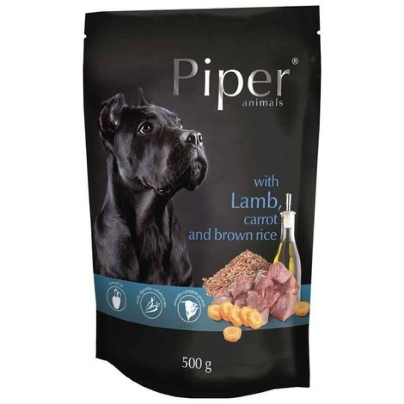 PIPER Animals with lamb, carrot and brown rice - wet dog food - 500g PIPER Animals with lamb, carrot and brown rice - wet dog food - 500g