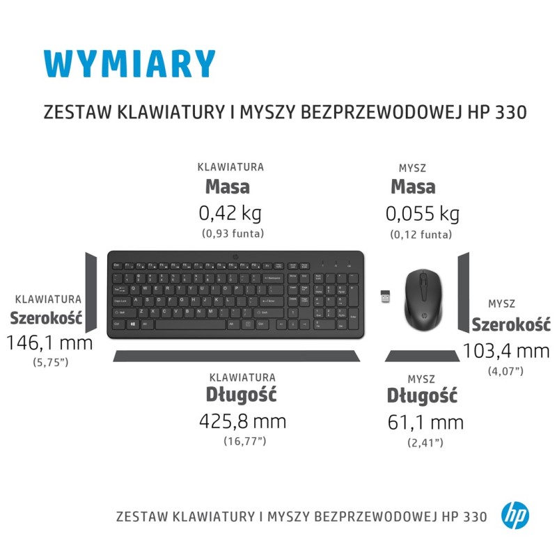 HP 330 Wireless Mouse and Keyboard Combination HP 330 Wireless Mouse and Keyboard Combination