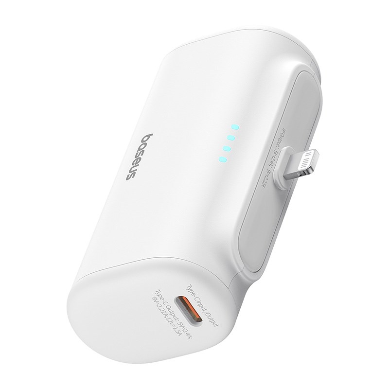 Baseus P10068307213-00 Lithium-ion power bank 5000 mAh White Baseus P10068307213-00 Lithium-ion power bank 5000 mAh White