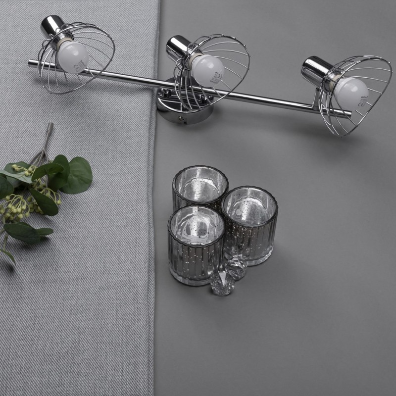 Activejet GIZEL triple ceiling wall light strip chrome E14 wall lamp for living room Activejet GIZEL triple ceiling wall light strip chrome E14 wall lamp for living room