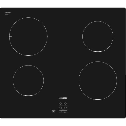 Bosch Serie 2 PUG611AA5E hob Black Countertop 60 cm Zone induction hob 4 zone(s) Bosch Serie 2 PUG611AA5E hob Black Countertop 60 cm Zone induction hob 4 zone(s)