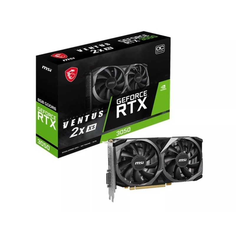 MSI GeForce RTX 3050 VENTUS 2X XS 8 GB OC graphics card MSI GeForce RTX 3050 VENTUS 2X XS 8 GB OC graphics card