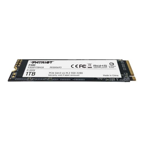 Patriot Memory P300 M.2 1000 GB PCI Express 3.0 NVMe Patriot Memory P300 M.2 1000 GB PCI Express 3.0 NVMe