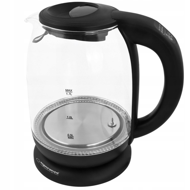 Esperanza EKK027 electric kettle 1.7 L Black,Transparent 2200 W Esperanza EKK027 electric kettle 1.7 L Black,Transparent 2200 W