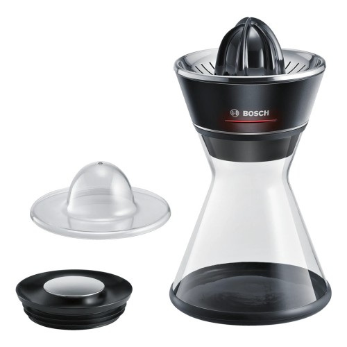 Bosch MCP72GPB citrus press Plastic, Stainless steel Black, Transparent