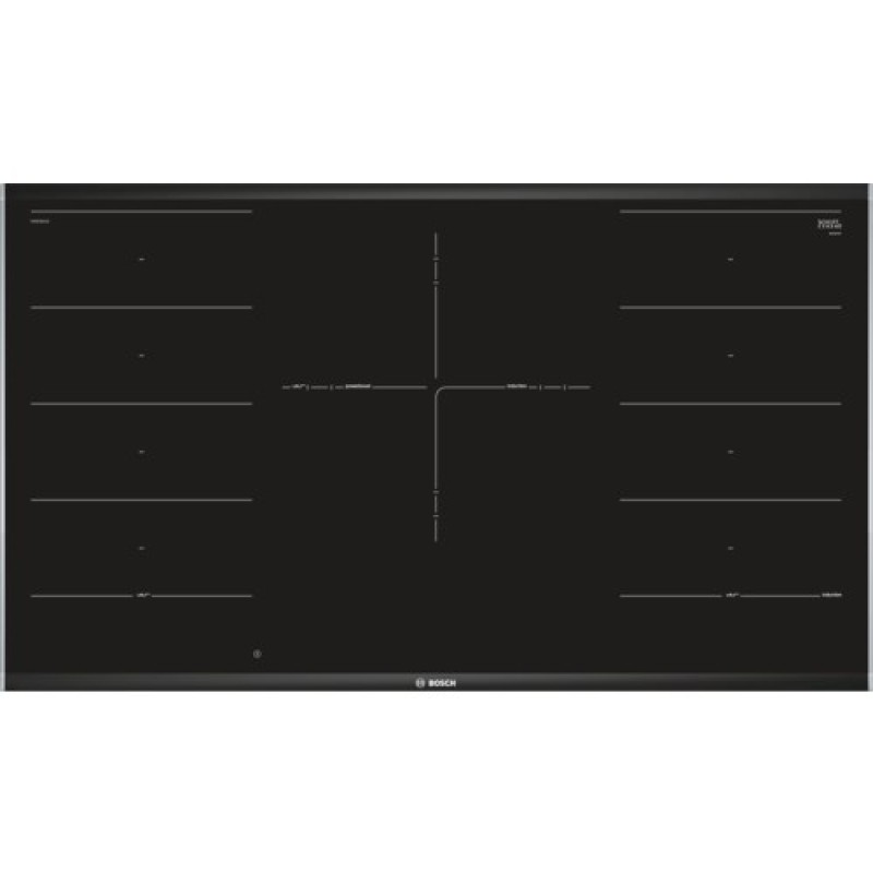 Bosch Serie 8 PXV975DC1E hob Black Built-in 90 cm Zone induction hob 5 zone(s) Bosch Serie 8 PXV975DC1E hob Black Built-in 90 cm Zone induction hob 5 zone(s)