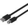 UNITEK Y-C420GBK USB cable USB 2.0 3 m USB A USB B Black
