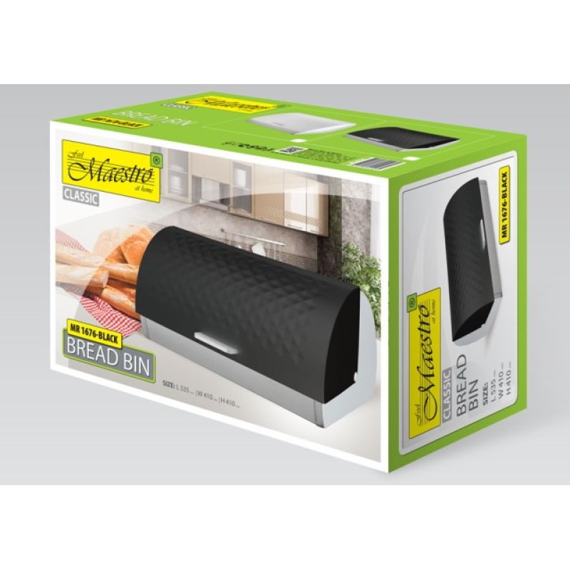 Maestro breadbox black MR-1676 Maestro breadbox black MR-1676