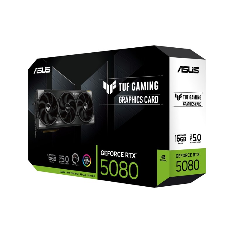 ASUS TUF Gaming TUF-RTX5080-16G-GAMING NVIDIA GeForce RTX 5080 16 GB GDDR7 ASUS TUF Gaming TUF-RTX5080-16G-GAMING NVIDIA GeForce RTX 5080 16 GB GDDR7