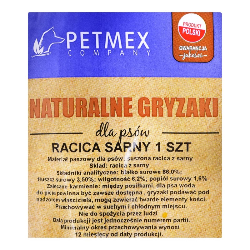 PETMEX Deer hoof - dog chew - 1 pc(s) PETMEX Deer hoof - dog chew - 1 pc(s)
