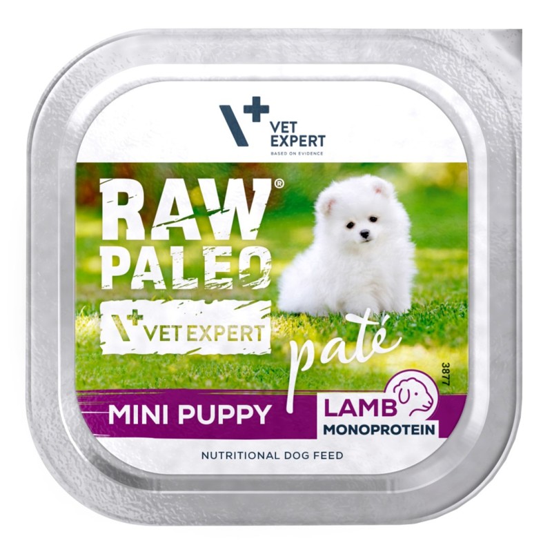 RAW PALEO Pâte Mini Puppy Lamb - wet dog food - 150g RAW PALEO Pâte Mini Puppy Lamb - wet dog food - 150g