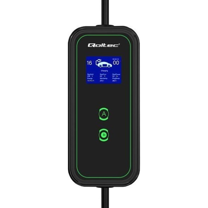 Qoltec Mobile charger for EV cars 2-in-1 Type 2 3.5 kW 230 V Qoltec Mobile charger for EV cars 2-in-1 Type 2 3.5 kW 230 V