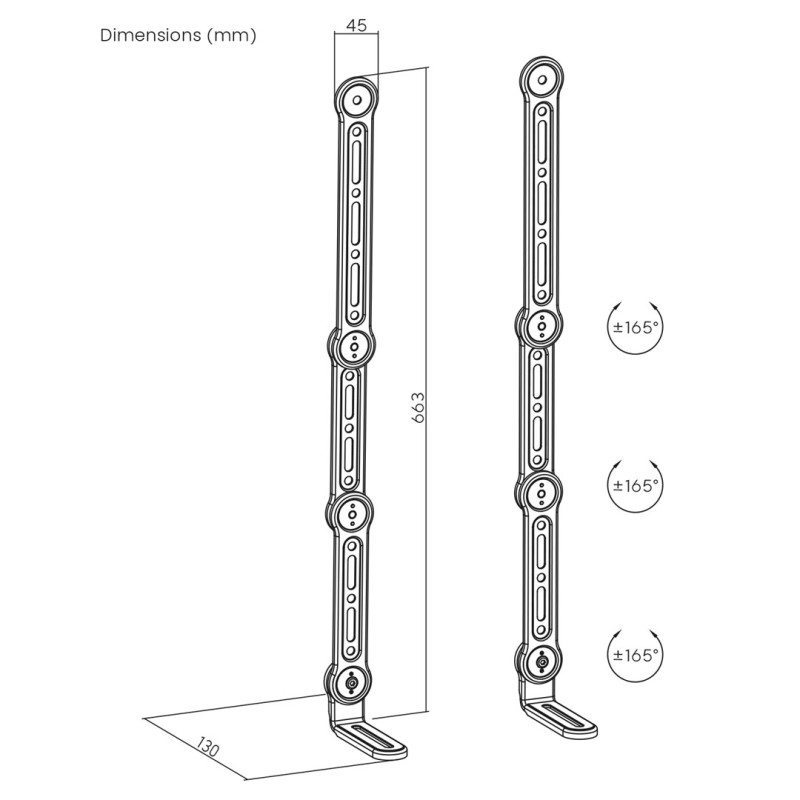 Maclean universal VESA mount for soundbar, 15kg max, MC-335 Maclean universal VESA mount for soundbar, 15kg max, MC-335