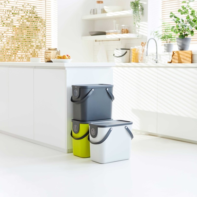 ROTHO Albula Lime - waste sorting container - 25l ROTHO Albula Lime - waste sorting container - 25l
