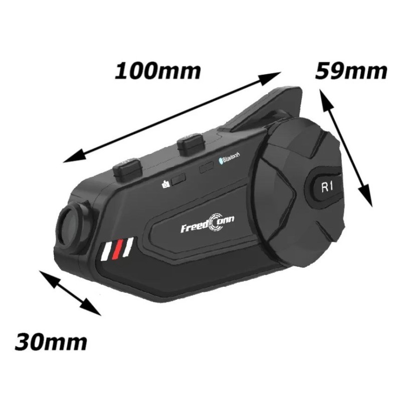 FREEDCONN R1 PLUS E motorcycle intercom Black FREEDCONN R1 PLUS E motorcycle intercom Black