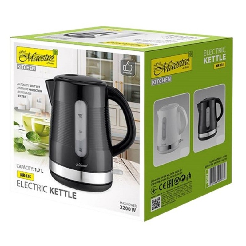 MAESTRO electric kettle 1,7 l MR-035-BLACK MAESTRO electric kettle 1,7 l MR-035-BLACK
