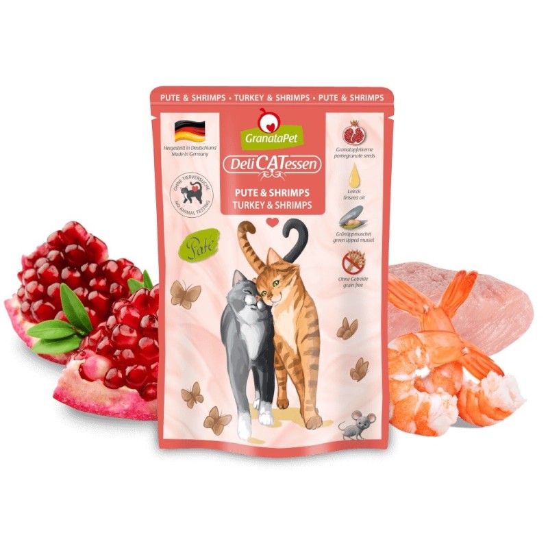 GRANATAPET DeliCATessen Turkey and shrimps - wet cat food - 85g GRANATAPET DeliCATessen Turkey and shrimps - wet cat food - 85g