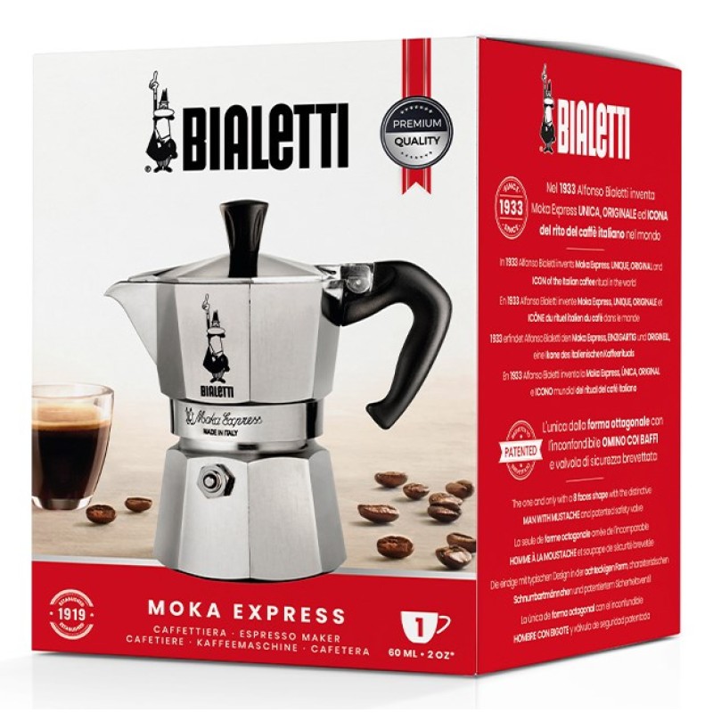 Bialetti Moka Express Moka pot 0.06 L Aluminium, Black Bialetti Moka Express Moka pot 0.06 L Aluminium, Black