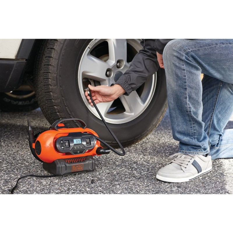 Black & Decker BDCINF18N-QS air compressor 160 l/min AC/Cigar lighter Black & Decker BDCINF18N-QS air compressor 160 l/min AC/Cigar lighter