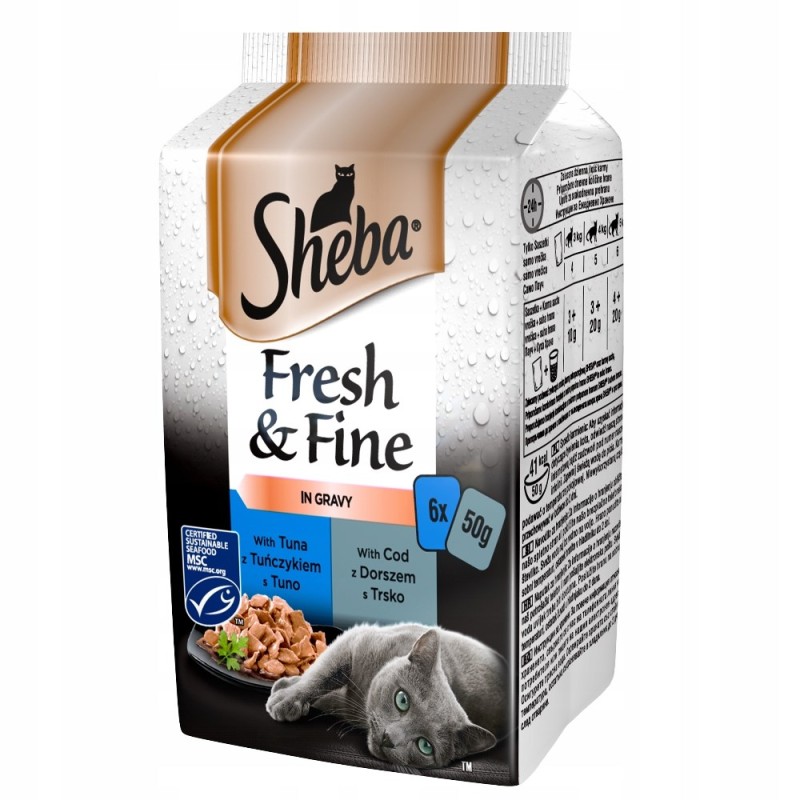 Sheba Fresh & Fine Mini Fish Dishes in Sauce 6 x 50g