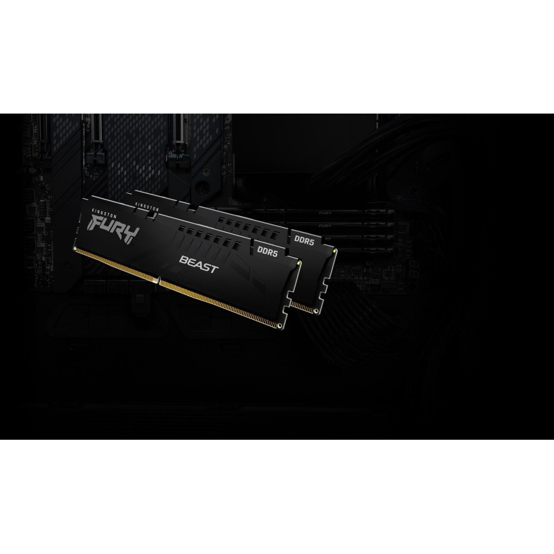 Kingston Technology FURY Beast 128GB 5600MT/s DDR5 CL36 DIMM (Kit of 2) Black Kingston Technology FURY Beast 128GB 5600MT/s DDR5 CL36 DIMM (Kit of 2) Black