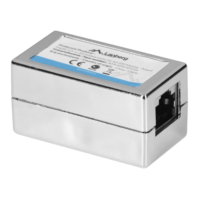 Lanberg AD-RJ45-RJ45-OS6 cable gender changer RJ-45 Silver Lanberg AD-RJ45-RJ45-OS6 cable gender changer RJ-45 Silver