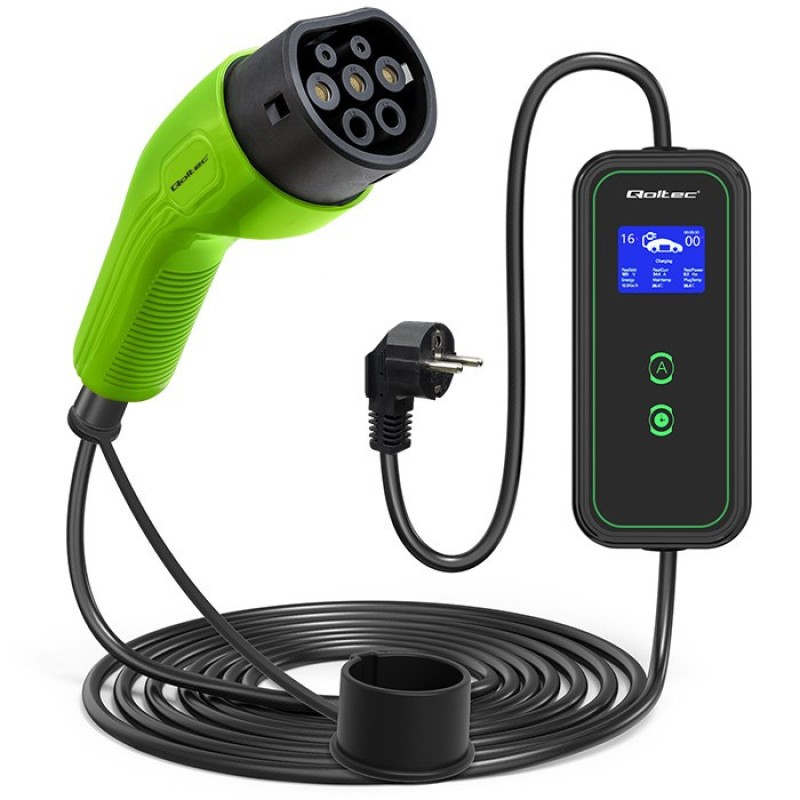 Qoltec Mobile charger for EV cars 2-in-1 Type 2 3.5 kW 230 V Qoltec Mobile charger for EV cars 2-in-1 Type 2 3.5 kW 230 V