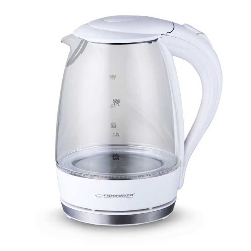 Esperanza EKK011W Electric kettle 1.7 L White, Multicolor 2200 W