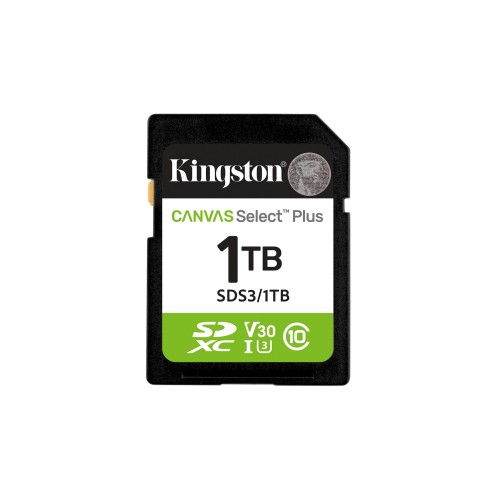 Kingston Technology 1TB SDXC Canvas Select Plus Gen3 150MB/s C10 UHS-I U3 V30 Kingston Technology 1TB SDXC Canvas Select Plus Gen3 150MB/s C10 UHS-I U3 V30