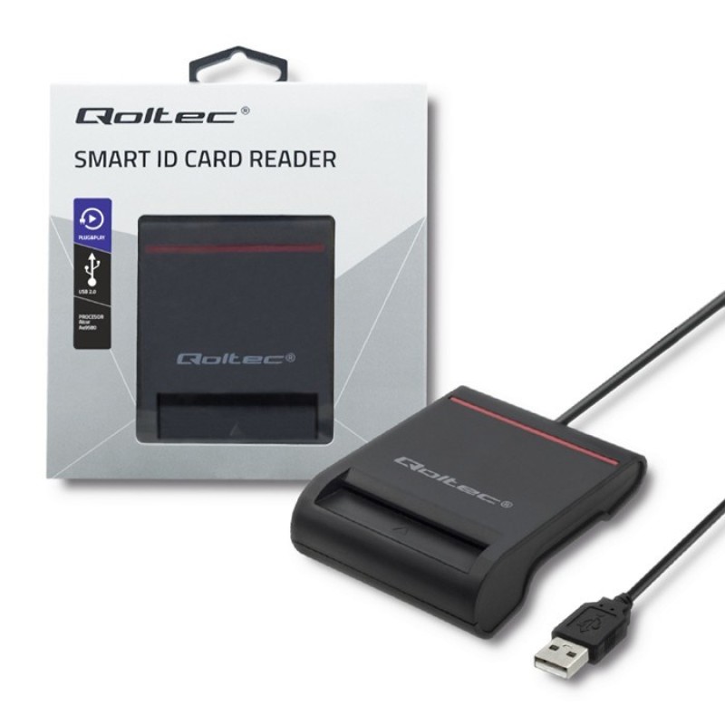 Qoltec Smart chip ID card scanner Qoltec Smart chip ID card scanner