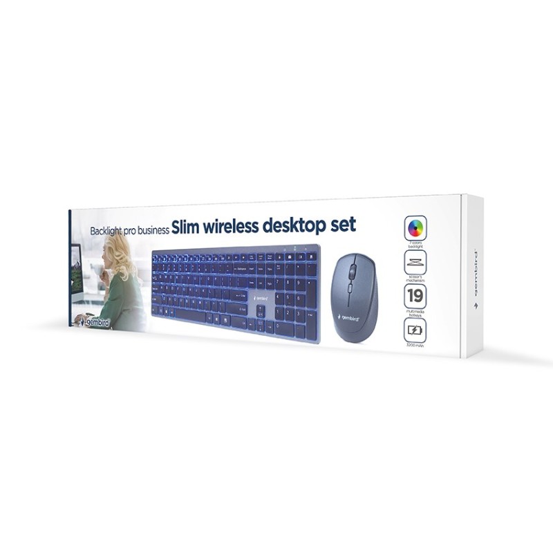 Gembird KBS-ECLIPSE-M500 keyboard Mouse included RF Wireless QWERTY US English Black Gembird KBS-ECLIPSE-M500 keyboard Mouse included RF Wireless QWERTY US English Black