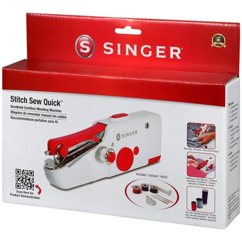 SINGER Stitch Sew Quick Mini mechanical sewing machine AA Battery White SINGER Stitch Sew Quick Mini mechanical sewing machine AA Battery White
