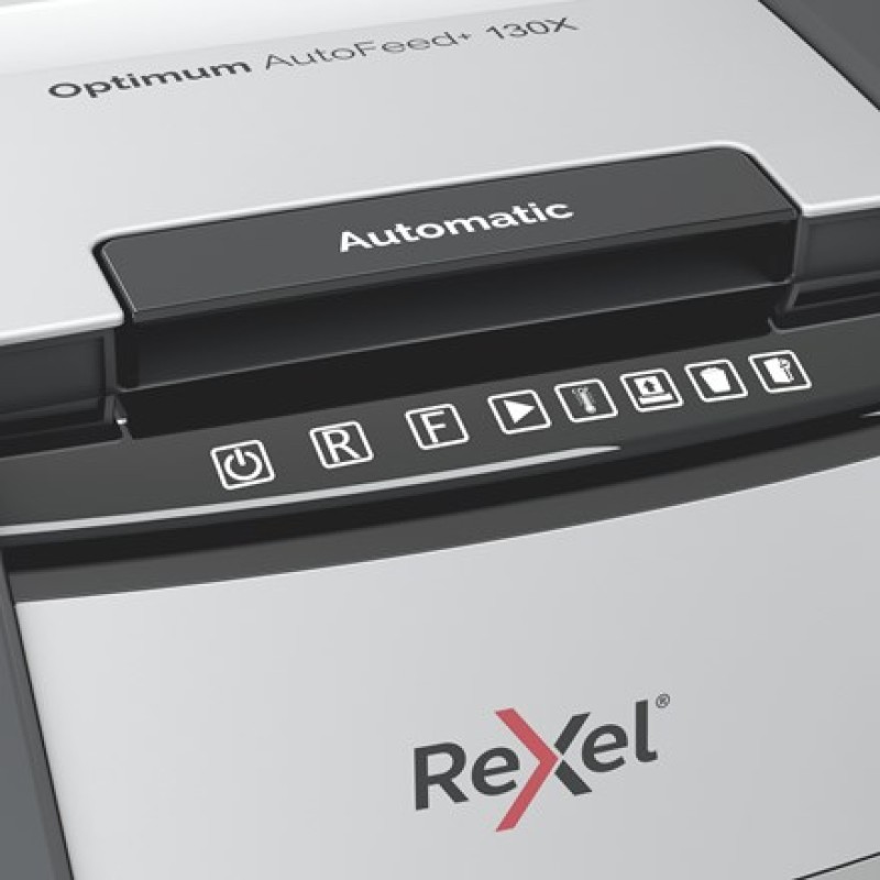 Rexel Optimum AutoFeed+ 130X paper shredder Cross shredding 55 dB 22 cm Black, Silver Rexel Optimum AutoFeed+ 130X paper shredder Cross shredding 55 dB 22 cm Black, Silver