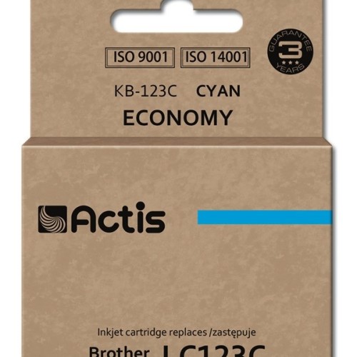Actis KB-123C ink (replacement for Brother LC123C/LC121C; Standard; 10 ml; cyan) Actis KB-123C ink (replacement for Brother LC123C/LC121C; Standard; 10 ml; cyan)