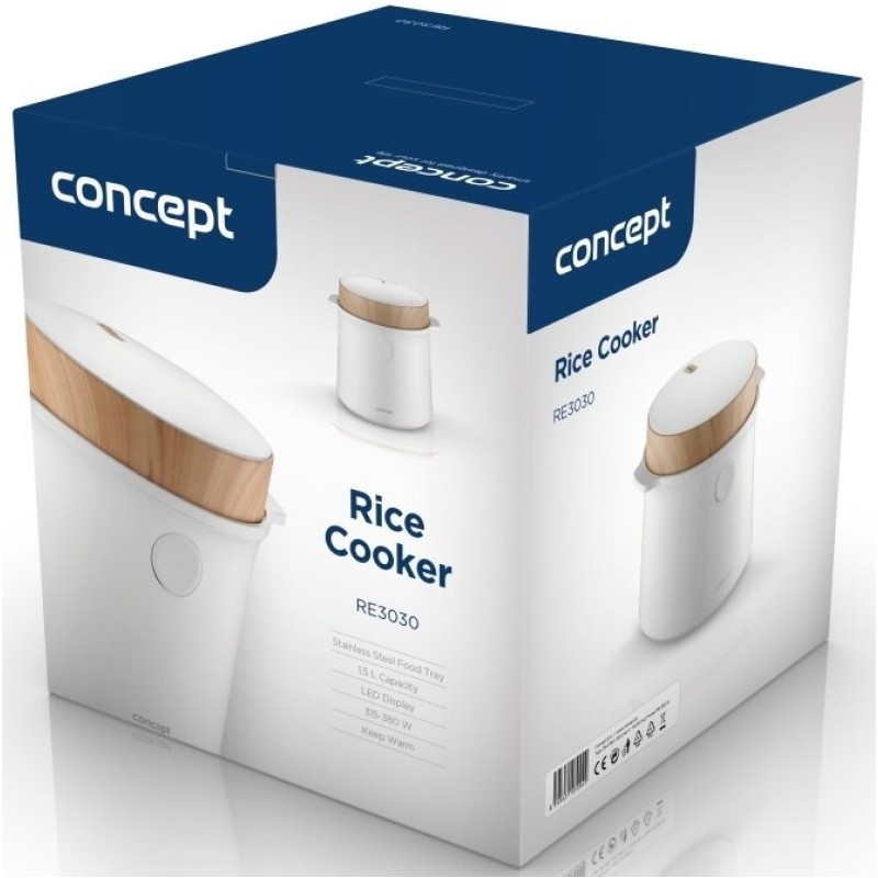 Concept RE3030 Rice cooker 1.5 l 315-380 W White Concept RE3030 Rice cooker 1.5 l 315-380 W White