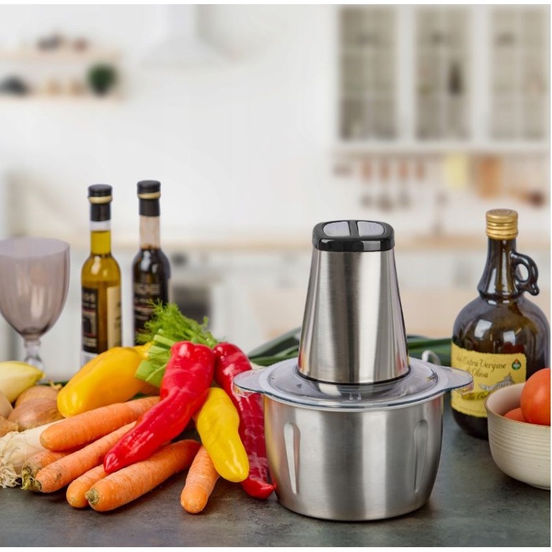 Shredder electric chopper for fruit, vegetables and ice steel 500 W. Shredder electric chopper for fruit, vegetables and ice steel 500 W.